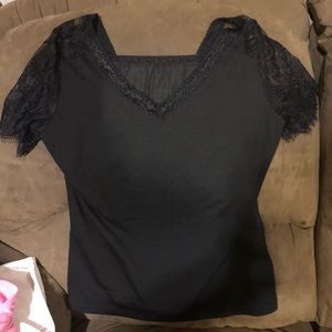 Black blouse with lace BOGOHP SALE